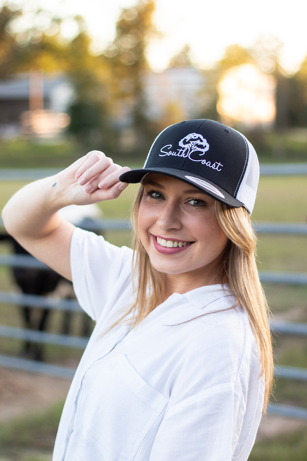 South Coast Black/White Trucker Hat