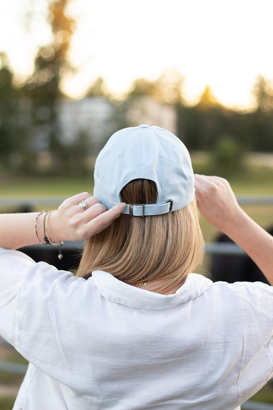 Light Blue South Coast Low Profile Cotton Knitted Adjustable Hat